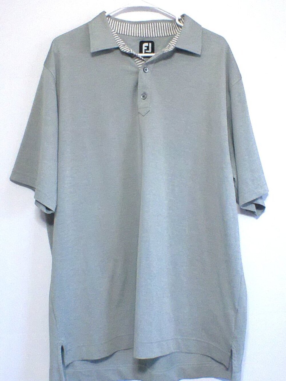 FootJoy Golf Polo Shirt Mens XL Gray Performance Short Sleeve Pelican Marsh Logo